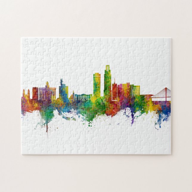 Omaha Nebraska Skyline Pussel (Horisontell)