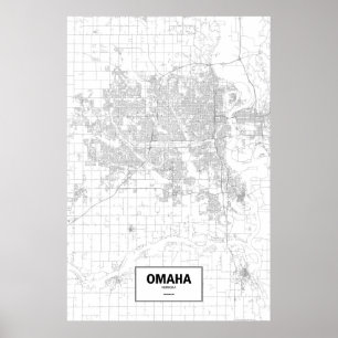 Omaha, Nebraska (svart på vitt) Poster