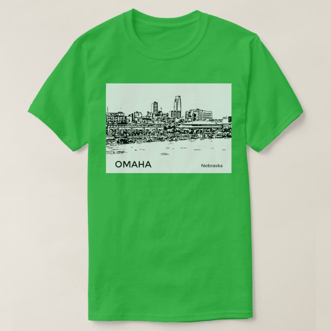Omaha Nebraska T Shirt (Design framsida)