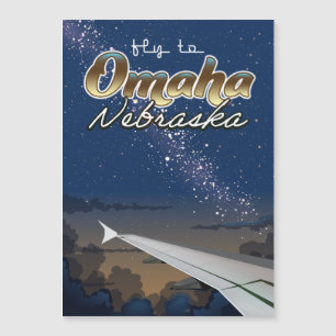 Omaha, Nebraska vintage flygresor affisch