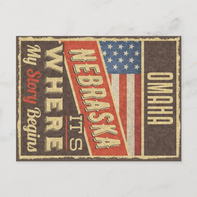 Omaha Nebraska Vykort (Framsida)