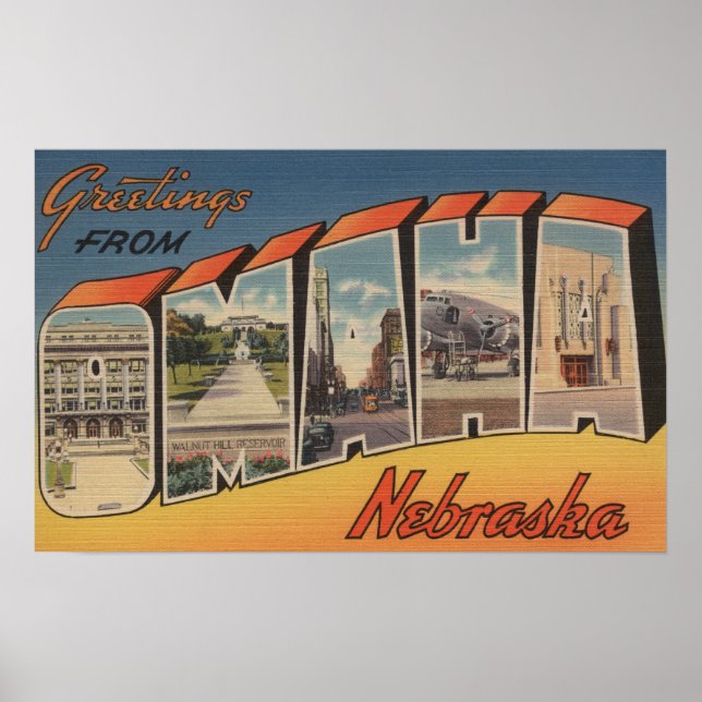 Omaha, NebraskaLarge Brev ScenesOmaha, NE Poster (Framsidan)