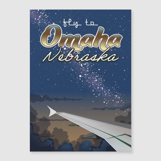 Omaha, Nebraskas vintage-reseaffisch (Framsida)