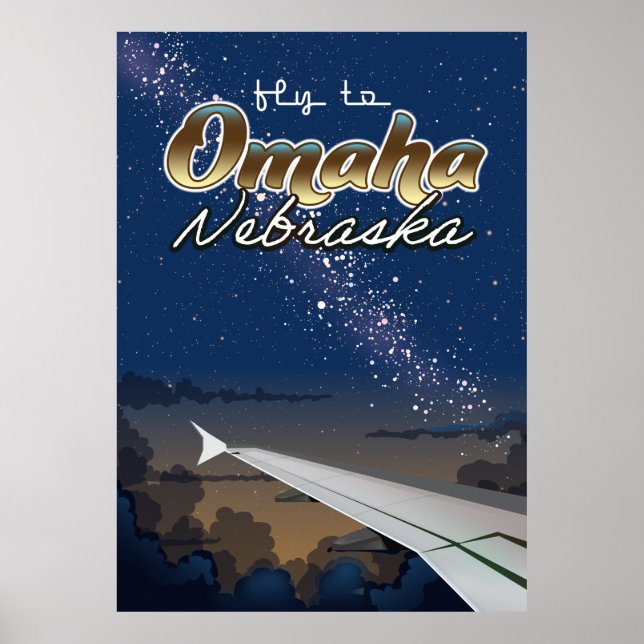 Omaha, Nebraskas vintage-reseaffisch Poster (Framsidan)