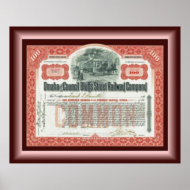 Omaha och Council Bluffs Street Railway ~ Poster (Framsidan)