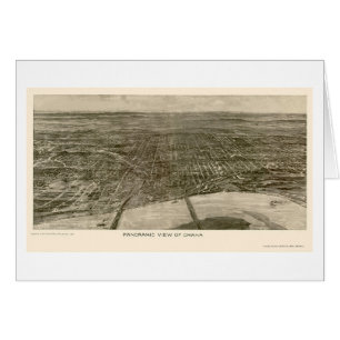 Omaha panorama- karta för NE - 1906 Hälsningskort