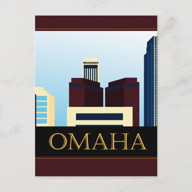 Omaha Skyline Vykort (Framsida)