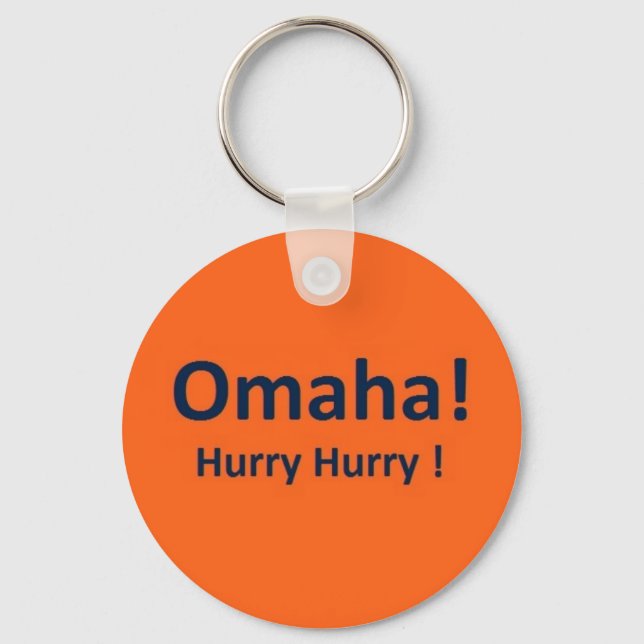 Omaha Skynda på Keychain Peyton Manning Denver Nyckelring (Framsida)