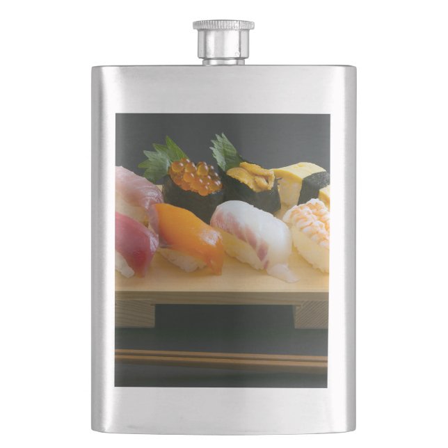 Omakase Spirit – Classic Sushi Board Flask Fickplunta (Framsidan)