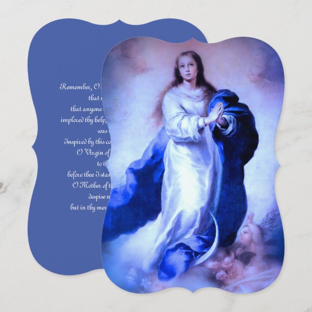 Omakulat Conception Blue med Memorare (Fram/baksida)
