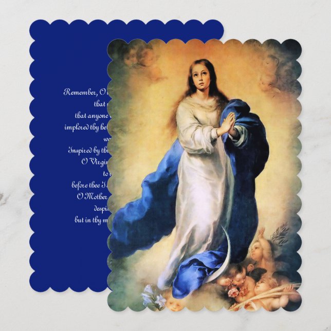 Omakulat Conception Guld med Memorare (Fram/baksida)