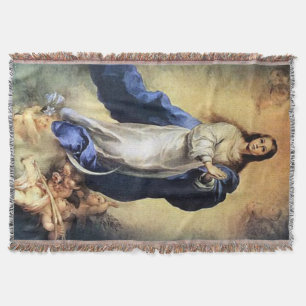 Omakulat Conception Virgin Mary 01 Throw Blanket Mysfilt