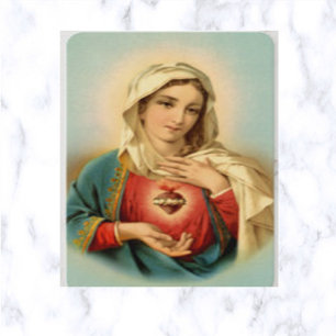 Omakulat Heart of Mary Prayer Card Visitkort