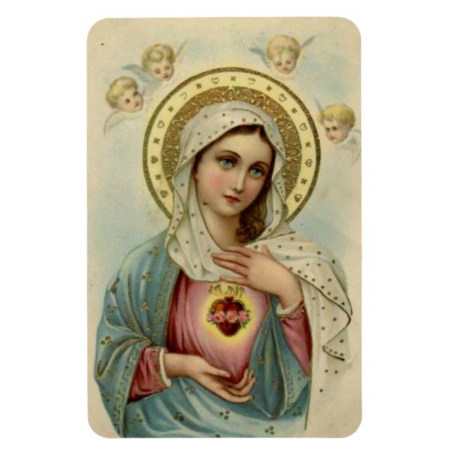 Omakulat Heart of Mary Refrigerator/CAR Magnet (Vertikal)