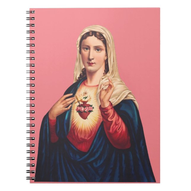 Omakulat Heart of Virgin Mary Anteckningsbok (Framsidan)