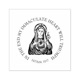 Omakulat Heart of Virgin Mary Catholisk Religiösa Stämpel
