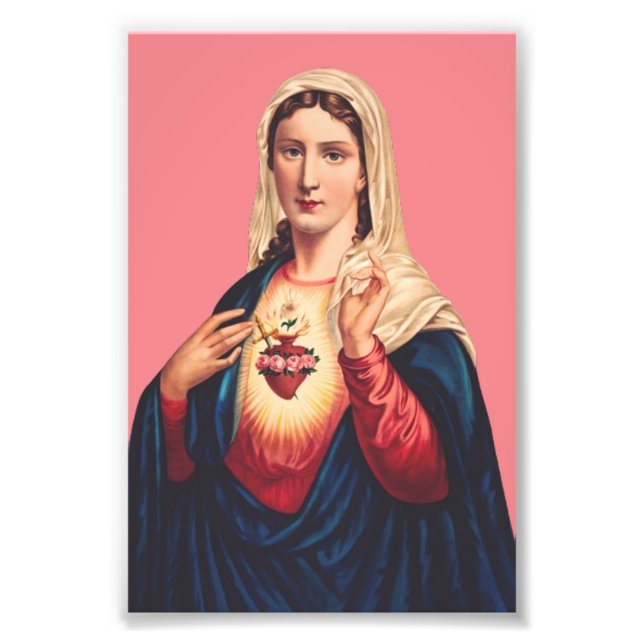 Omakulat Heart of Virgin Mary Fototryck (Framsidan)