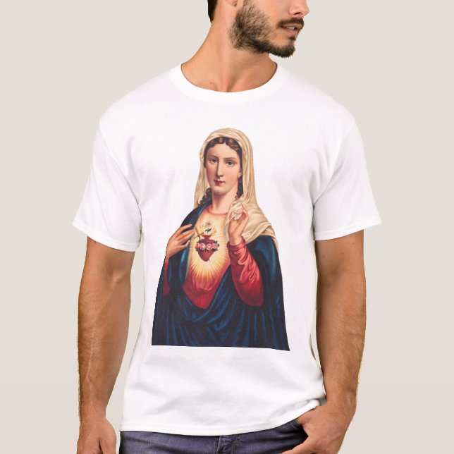 Omakulat Heart of Virgin Mary T Shirt (Framsida)