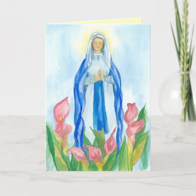 Omakulerat hjärta av Mary Feast of the Assumption Kort (Framsida)