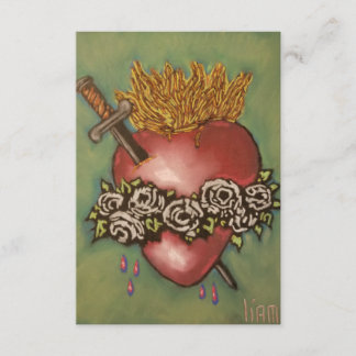 Omakulerat hjärta av Mary Prayer Card Tack Kort