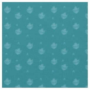 Omakulerat hjärta av Mary Teal Background Tyg