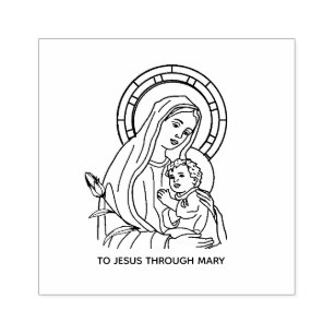 Omakulerat hjärta av Virgin Mary Jesus Religiösa Stämpel