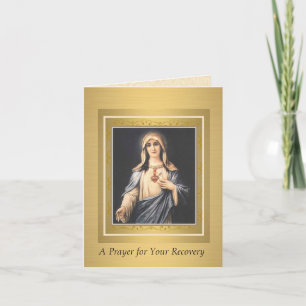 Omakulerat hjärta av Virgin Mary Recovery Kort