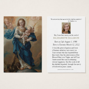 Omakulerat koncept Funeral Memorial Prayer Card Visitkort