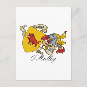 O'Malley Family Crest Vykort