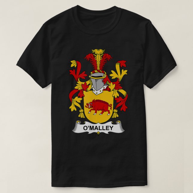 O'Malley Jackar om Arm Family Crest T Shirt (Design framsida)