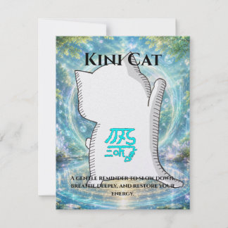 Omamori Card #003 – Kini Cat | Healing • Recovery Kort