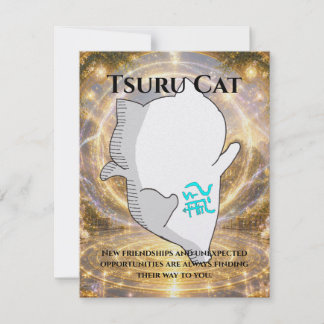 Omamori Card #006 – Tsuru Cat | Connection • Oppor Kort