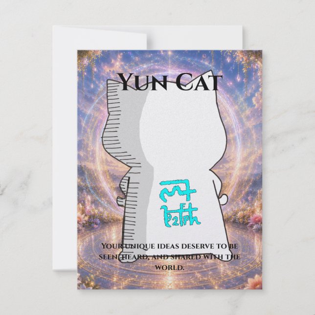 Omamori Card #010 – Yun Cat | Expression • Creativ Kort (Framsida)