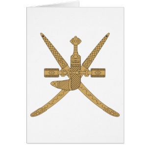 Oman Emblem Hälsningskort