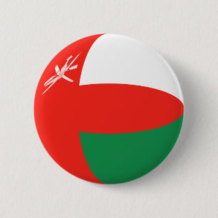 Oman Fisheye Flagga Button Knapp