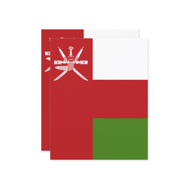 Oman flagga (Fram/Back In Situ)