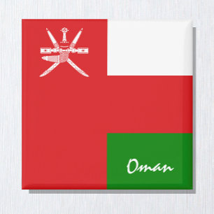Oman flagga & Asia helgdag/sportfantasts Magnet