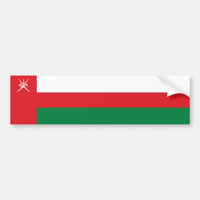 Oman Flagga Bildekal (Framsidan)