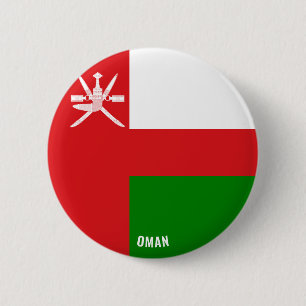 Oman Flagga Charming Patriotic Knapp