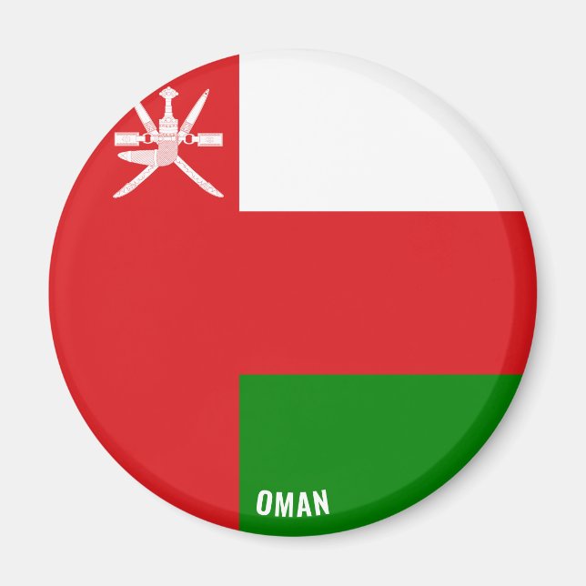 Oman Flagga Charming Patriotic Magnet (Framsidan)