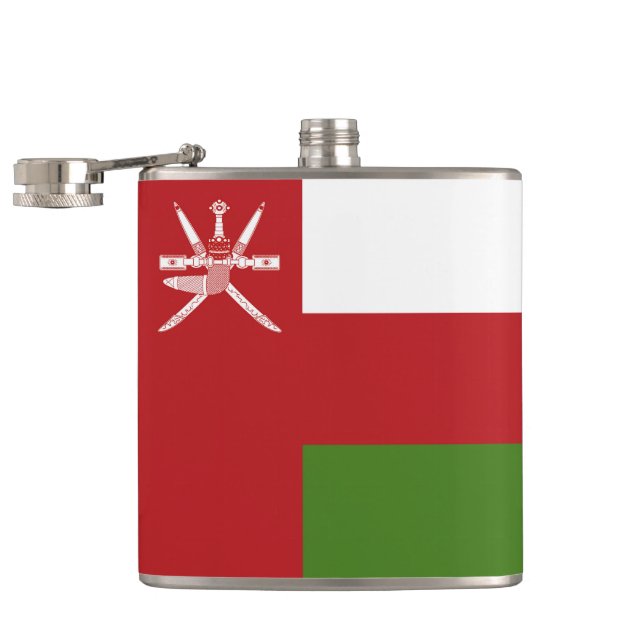 Oman flagga fickplunta (Öppnad)