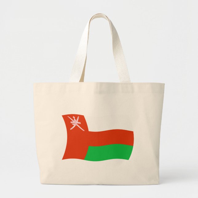 Oman Flagga Handväskor Jumbo Tygkasse (Framsidan)