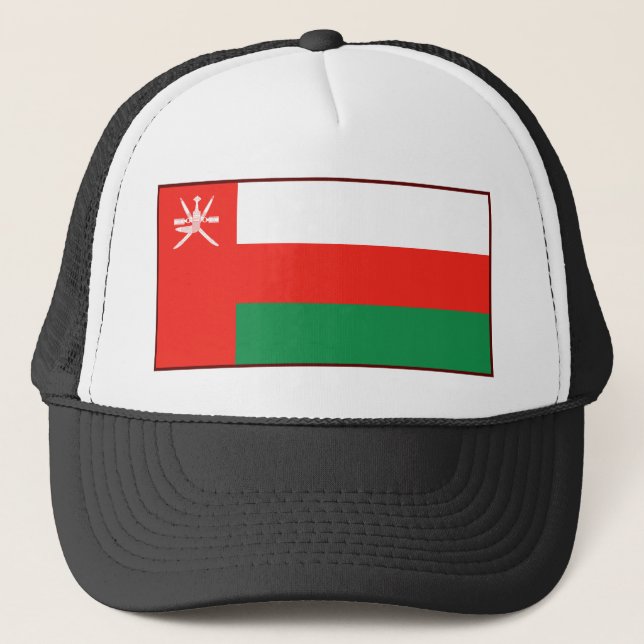 Oman Flagga Hat Keps (Framsida)