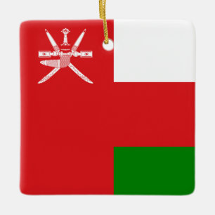Oman Flagga Julgransprydnad Keramik