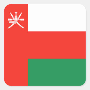 Oman Flagga Klistermärke