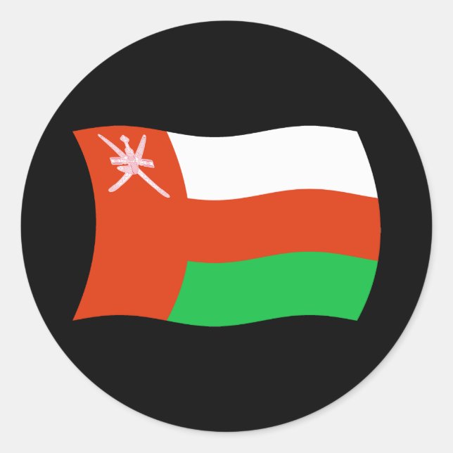 Oman Flagga Klistermärke (Framsida)