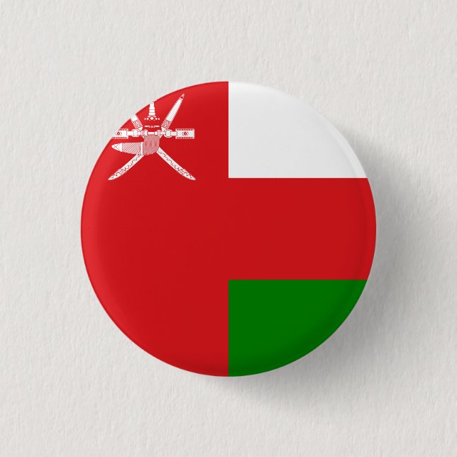 Oman Flagga Knapp (Framsida)