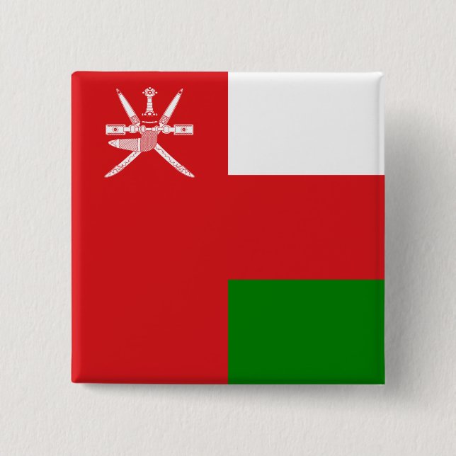 Oman Flagga Knapp (Framsida)