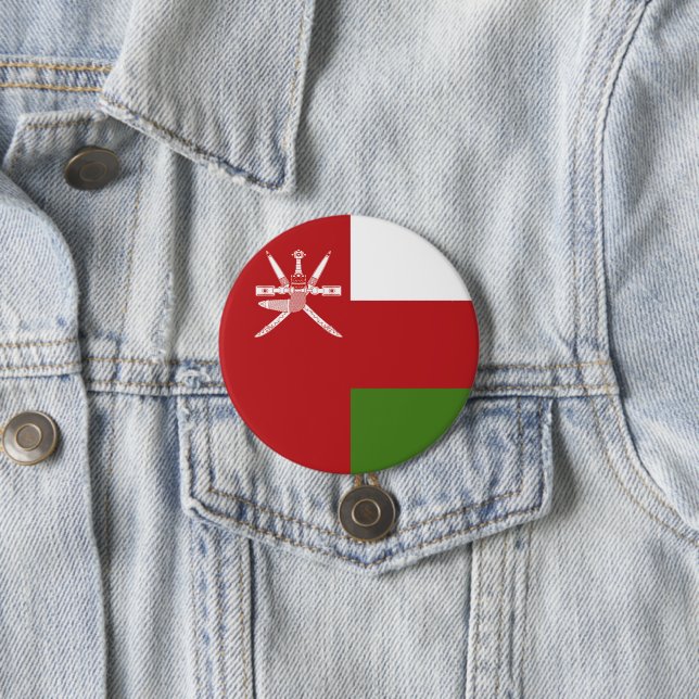 Oman flagga knapp (In Situ)