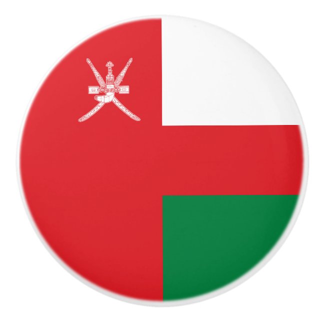 Oman Flagga Knopp (Framsidan)